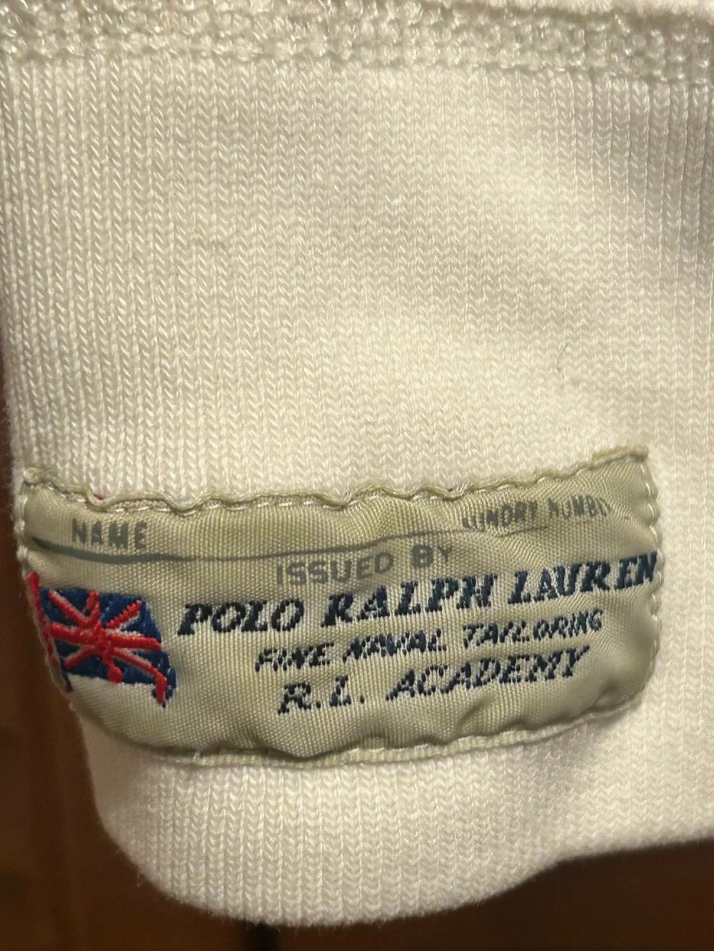 Polo Ralph Lauren Cream Crewneck Sweatshirt with Faded Anchor Graphic